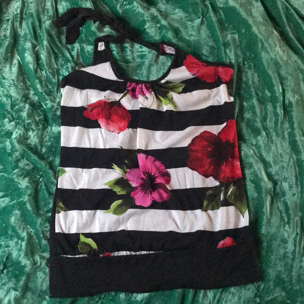 Striped halter.